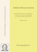 Cover: Selektive Kontextvariation - Frankfurter Beitr&auml;ge zur Erziehungswissenschaft