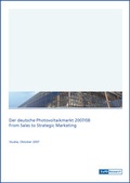 Cover: Der deutsche Photovoltaikmarkt 2007/08 - Hoehner Research & Consulting Group