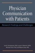 Cover: Physician Communication with Patients - The University of Michigan Press