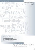 Cover: Friedrich Schiedel Wissenschaftspreis zur Geschichte Oberschwabens 2007 - Landratsamt Ravensburg