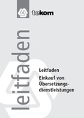Cover: Einkauf von &Uuml;bersetzungsdienstleistungen - tekom Deutschland