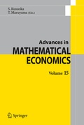 Cover: Advances in Mathematical Economics Volume 15 - Springer
