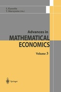 Cover: Advances in Mathematical Economics - Springer