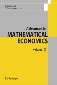 Enlarge image Cover: Advances in Mathematical Economics - Springer