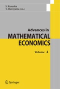 Cover: Advances in Mathematical Economics 4 - Springer
