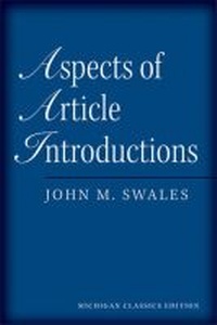 Enlarge image Cover: Aspects of Article Introductions, Michigan Classics Ed. - The University of Michigan Press