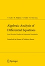 Cover: Algebraic Analysis of Differential Equations - Springer
