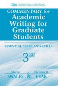 Enlarge image Cover: Commentary for Academic Writing for Graduate Students, 3rd Ed. - The University of Michigan Press