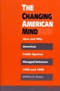 Cover: The Changing American Mind - The University of Michigan Press