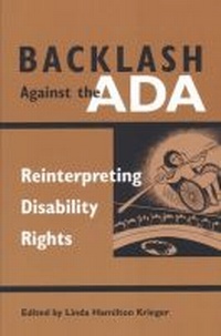 Enlarge image Cover: Backlash Against the ADA - The University of Michigan Press