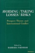 Cover: Avoiding Losses/Taking Risks - The University of Michigan Press