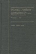 Cover: Political Analysis - The University of Michigan Press