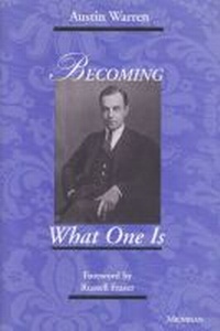 Enlarge image Cover: Becoming What One Is - The University of Michigan Press