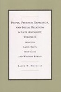 Cover: People, Personal Expression, and Social Relations in Late Antiquity, Volume II - The University of Michigan Press