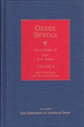 Cover: Greek Syntax - The University of Michigan Press
