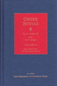 Enlarge image Cover: Greek Syntax - The University of Michigan Press