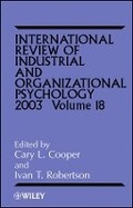 Cover: International Review of Industrial and Organizational Psychology 2003 V18 - Wiley