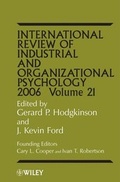 Cover: International Review of Industrial and Organizational Psychology, 2006 Volume 21 - Wiley