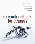 Cover: Research Methods for Business - Wiley