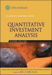 Enlarge image Cover: Quantitative Investment Analysis - Wiley