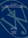 Cover: Technical Mathematics with Calculus, Test Bank - Wiley
