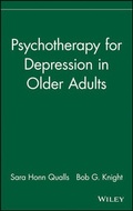 Cover: Psychotherapy for Depression in Older Adults - Wiley