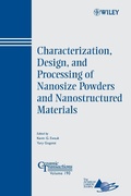 Cover: Characterization, Design, and Processing of Nanosize Powders and Nanostructured Materials - Wiley