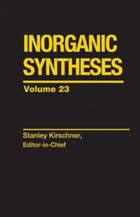 Enlarge image Cover: Inorganic Syntheses, Volume 23 - Wiley