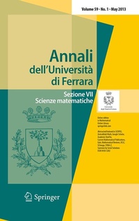 Abbildung von: ANNALI DELL'UNIVERSITA' DI FERRARA - Springer