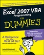 Cover: Excel 2007 VBA Programming For Dummies - Wiley
