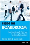 Cover: Inside the Boardroom - Wiley