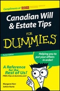 Cover: Custom Canadian Will and Estate Tips for Dummies (Sykes Edition) - Wiley
