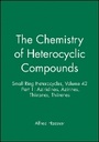 Cover: Chemistry of Heterocyclic Compounds - Small Ring all Ring Heterocycles, Part 1 - Wiley
