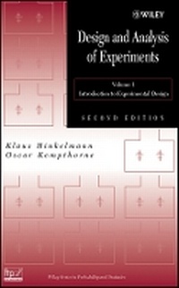 Enlarge image Cover: Design and Analysis of Experiments - Introduction oduction to Experiemtal Design, Second Edition - Wiley