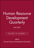 Cover: Human Resource Development Quarterly, Volume 18, Number 3, Fall 2007 - Jossey-Bass