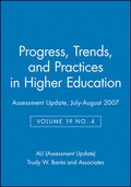 Cover: Assessment Update: Progress, Trends, and Practices in Higher Education, Volume 19, Number 4, 2007 - Jossey-Bass