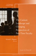 Cover: The Current Landscape and Changing Perspectives of Part-Time Faculty - Jossey-Bass