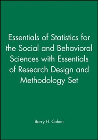 Enlarge image Cover: Essentials of Statistics for the Social and Behavioral Sciences with Essentials of Research Design and Methodology Set - Wiley