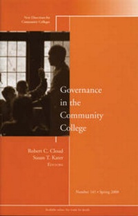 Enlarge image Cover: Governance in the Community College - Jossey-Bass