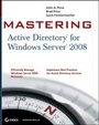 Cover: Mastering Active Directory for Windows Server 2008 - Sybex