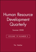 Cover: Human Resource Development Quarterly, Volume 19, Number 3, Fall 2008 - Wiley