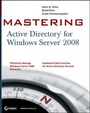 Cover: Mastering Active Directory for Windows Server 2008 - Sybex