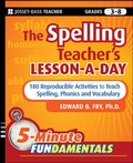Cover: The Spelling Teacher's Lesson-a-Day - Jossey-Bass