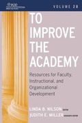 Cover: To Improve the Academy - Jossey-Bass