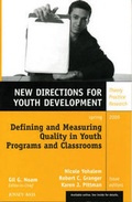 Cover: Defining and Measuring Quality in Youth Programs and Classrooms - Wiley