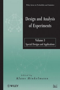 Enlarge image Cover: Design and Analysis of Experiments, Volume 3 - Wiley