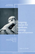 Cover: Designing Courses for Significant Learning: Voices of Experience - Jossey-Bass