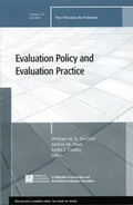 Cover: Evaluation Policy and Evaluation Practice - Jossey-Bass