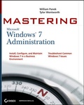 Cover: Mastering Microsoft Windows 7 Administration - Wiley