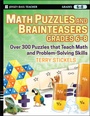 Cover: Math Puzzles and Brainteasers, Grades 6-8 - Jossey-Bass